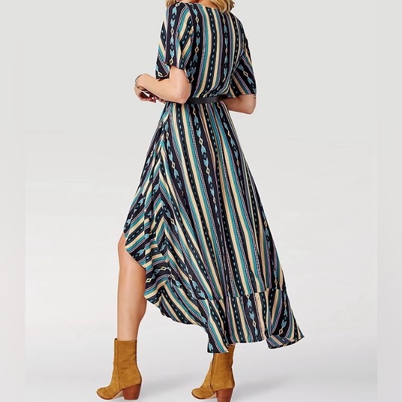 Wrangler Retro ladies hi lo aztec striped dress size large NWT - Picture 2 of 10